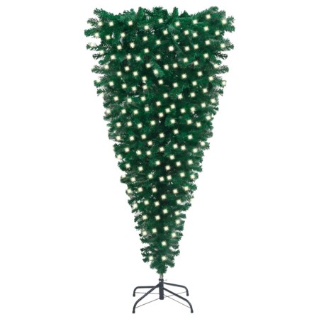 Árbol de Navidad invertido preiluminado con luces verde 210 cm de , Arboles de navidad - Ref: Foro24-3077976, Precio: 74,87 €...