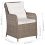 Sillones de jardín con cojines 2 uds ratán sintético marrón de vidaXL, Sillas de jardín - Ref: Foro24-44148, Precio: 294,99 €...