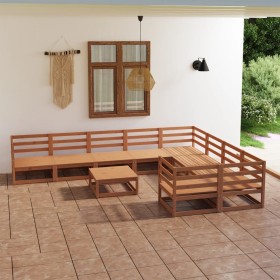 Garden furniture set 10 pieces solid pine wood by , Garden sets - Ref: Foro24-3075992, Price: 719,41 €, Discount: %