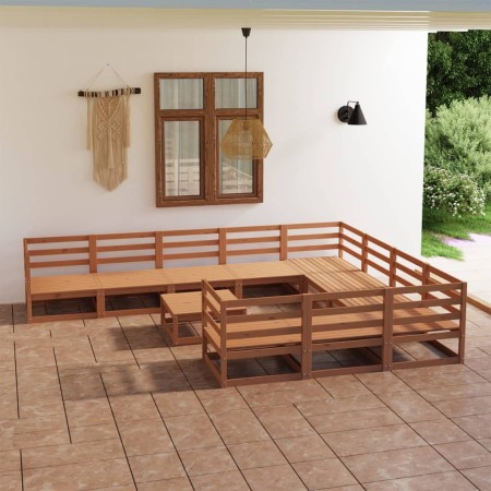 Juego de muebles de jardín 11 piezas madera maciza de pino de , Conjuntos de jardín - Ref: Foro24-3076002, Precio: 782,99 €, ...