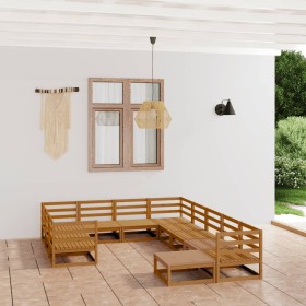 Garden furniture set 11 pieces solid pine wood by , Garden sets - Ref: Foro24-3076037, Price: 782,99 €, Discount: %