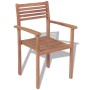 Stackable garden chairs, 2 units, solid teak wood by vidaXL, Garden chairs - Ref: Foro24-43036, Price: 174,13 €, Discount: %