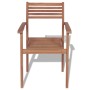 Stackable garden chairs, 2 units, solid teak wood by vidaXL, Garden chairs - Ref: Foro24-43036, Price: 174,13 €, Discount: %