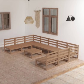 Gartenmöbel-Set 10-teilig aus massivem Kiefernholz von , Gartensets - Ref: Foro24-3076147, Preis: 689,99 €, Rabatt: %