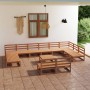 Garden furniture set 13 pieces solid pine wood by , Garden sets - Ref: Foro24-3076187, Price: 896,23 €, Discount: %