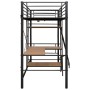 Bunk bed structure with gray metal table 90x200 cm by , Beds and slatted bases - Ref: Foro24-287908, Price: 364,46 €, Discoun...