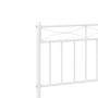 Metal bed frame with white headboard 75x190 cm by , Beds and slatted bases - Ref: Foro24-373730, Price: 65,42 €, Discount: %