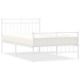 Estructura cama metal con cabecero y pie cama blanca 100x200 cm de , Camas y somieres - Ref: Foro24-373753, Precio: 73,04 €, ...