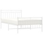 Metal bed frame with headboard and footboard white 100x200 cm by , Beds and slatted bases - Ref: Foro24-373753, Price: 76,17 ...