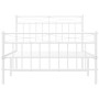 Estructura cama metal con cabecero y pie cama blanca 100x200 cm de , Camas y somieres - Ref: Foro24-373753, Precio: 73,04 €, ...