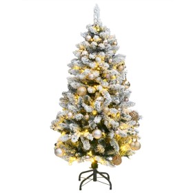 Artificial Christmas tree with hinges 150 LED and balls 150 cm by , Christmas trees - Ref: Foro24-3210098, Price: 110,57 €, D...