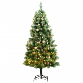 Árbol de Navidad artificial con bisagras 300 LED y bolas 180 cm de , Arboles de navidad - Ref: Foro24-3210360, Precio: 130,53...