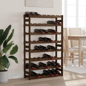 Wine rack for 56 bottles solid brown pine wood by , Wine racks - Ref: Foro24-373393, Price: 51,96 €, Discount: %