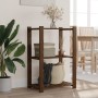 3-tier solid brown pine wood shelf 60x38x90 cm by , Industrial shelving - Ref: Foro24-373398, Price: 43,15 €, Discount: %