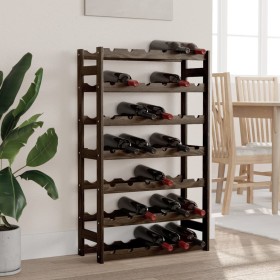 Wine rack for 42 bottles solid black pine wood by , Wine racks - Ref: Foro24-373403, Price: 46,45 €, Discount: %