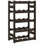 Wine rack for 20 bottles solid black pine wood by , Wine racks - Ref: Foro24-373401, Price: 29,71 €, Discount: %