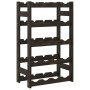 Wine rack for 20 bottles solid black pine wood by , Wine racks - Ref: Foro24-373401, Price: 29,71 €, Discount: %