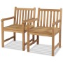 Garden chairs 2 units solid teak wood by vidaXL, Garden chairs - Ref: Foro24-43250, Price: 275,87 €, Discount: %