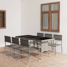 Garden dining set 7 pieces anthracite gray and gray synthetic rattan by , Garden sets - Ref: Foro24-3059449, Price: 357,99 €,...