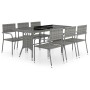 Set comedor jardín 7 pzas ratán sintético gris antracita y gris de , Conjuntos de jardín - Ref: Foro24-3059449, Precio: 432,7...