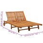 Garden lounger for 2 people and solid acacia wood cushions by , Loungers - Ref: Foro24-3061383, Price: 393,12 €, Discount: %