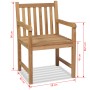 Garden chairs 2 units solid teak wood by vidaXL, Garden chairs - Ref: Foro24-43250, Price: 275,87 €, Discount: %