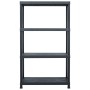 Plastic shelving 2 units 200 kg 80x40x138 cm black by , Industrial shelving - Ref: Foro24-276259, Price: 169,88 €, Discount: %