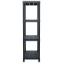 Plastic shelving 2 units 200 kg 80x40x138 cm black by , Industrial shelving - Ref: Foro24-276259, Price: 169,88 €, Discount: %