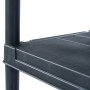 Plastic shelving 2 units 200 kg 80x40x138 cm black by , Industrial shelving - Ref: Foro24-276259, Price: 169,88 €, Discount: %