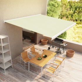 Toldo de carrete motorizado color crema 500x300 cm de , Toldos - Ref: Foro24-3052666, Precio: 802,99 €, Descuento: %