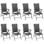 Garden dining set 9 pieces black and brown by , Garden sets - Ref: Foro24-3060057, Price: 740,94 €, Discount: %