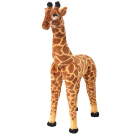 Braune und gelbe stehende Plüschgiraffe XXL von vidaXL, Stofftiere - Ref: Foro24-91336, Preis: 76,50 €, Rabatt: %