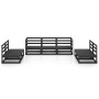 Garden furniture set 7 pieces black solid pine wood by , Garden sets - Ref: Foro24-3075423, Price: 501,25 €, Discount: %