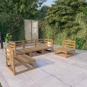 Muebles de jardín 5 piezas marrón miel madera maciza de pino de , Conjuntos de jardín - Ref: Foro24-3075392, Precio: 328,99 €...