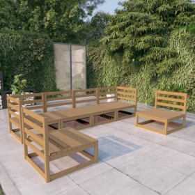 Garden furniture 6 pieces honey brown solid pine wood by , Garden sets - Ref: Foro24-3075402, Price: 403,90 €, Discount: %