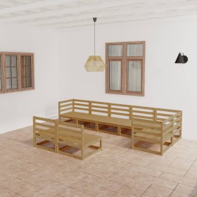 Garden furniture 8 pieces honey brown solid pine wood by , Garden sets - Ref: Foro24-3075617, Price: 526,39 €, Discount: %