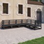 Garden furniture set 6 pieces black solid pine wood by , Garden sets - Ref: Foro24-3075738, Price: 419,99 €, Discount: %