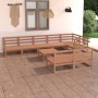 Garden furniture 9 pieces honey brown solid pine wood by , Garden sets - Ref: Foro24-3075662, Price: 606,20 €, Discount: %