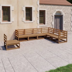 Garden furniture 7 pieces honey brown solid pine wood by , Garden sets - Ref: Foro24-3075767, Price: 487,99 €, Discount: %