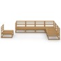 Garden furniture 7 pieces honey brown solid pine wood by , Garden sets - Ref: Foro24-3075767, Price: 488,74 €, Discount: %