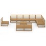 Garden furniture 11 pieces honey brown solid pine wood by , Garden sets - Ref: Foro24-3075802, Price: 728,99 €, Discount: %