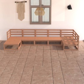 Garden furniture 7 pieces honey brown solid pine wood by , Garden sets - Ref: Foro24-3075697, Price: 445,99 €, Discount: %