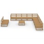 Garden furniture 12 pieces honey brown solid pine wood by , Garden sets - Ref: Foro24-3075882, Price: 838,75 €, Discount: %