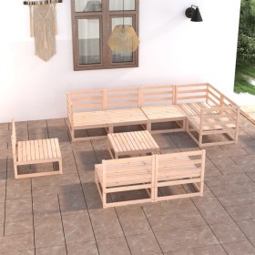 Garden furniture set 9 pieces solid pine wood by , Garden sets - Ref: Foro24-3075629, Price: 493,99 €, Discount: %