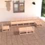 Garden furniture set 9 pieces solid pine wood by , Garden sets - Ref: Foro24-3075634, Price: 531,77 €, Discount: %