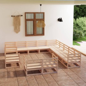 Gartenmöbel-Set 13-teilig aus massivem Kiefernholz von , Gartensets - Ref: Foro24-3075964, Preis: 745,78 €, Rabatt: %