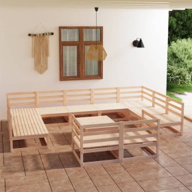 Gartenmöbel-Set 12-teilig aus massivem Kiefernholz von , Gartensets - Ref: Foro24-3076214, Preis: 740,99 €, Rabatt: %