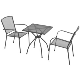 3-teiliges Bistro-Set aus anthrazitfarbenem Stahl von , Gartensets - Ref: Foro24-42706, Preis: 165,20 €, Rabatt: %