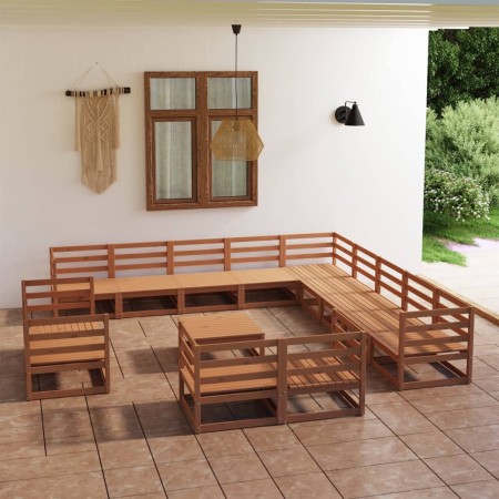 Juego de muebles de jardín 14 piezas madera maciza de pino de , Conjuntos de jardín - Ref: Foro24-3075972, Precio: 969,99 €, ...