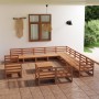 Garden furniture set 14 pieces solid pine wood by , Garden sets - Ref: Foro24-3075972, Price: 969,99 €, Discount: %